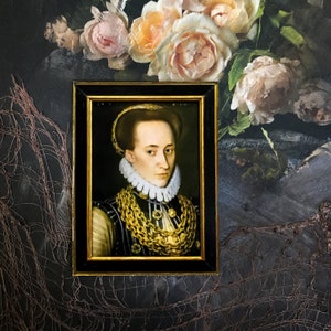 Doll and Fairy House Decor Painting, Faux Painting of Lady Printed on Paper