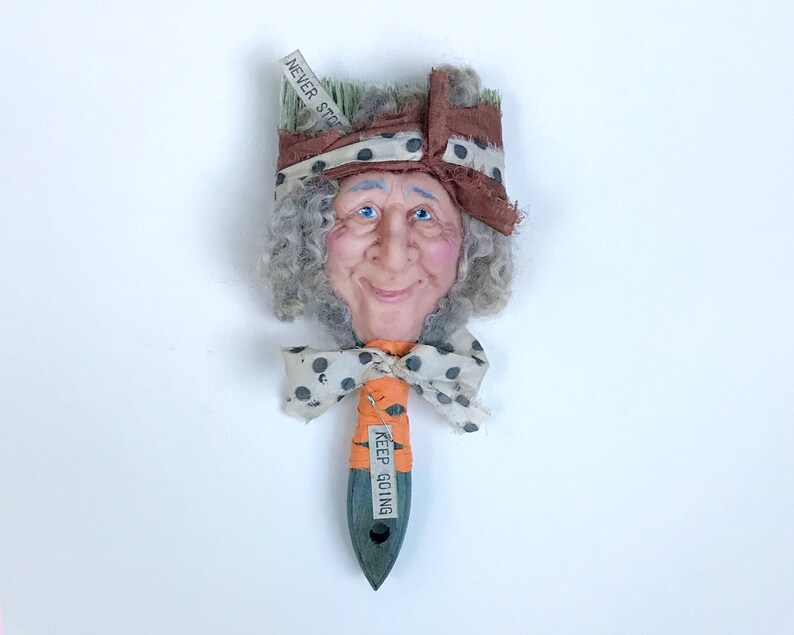 Recycled Brush Art Altered Brush Head 9 Inch Brush Head Etsy