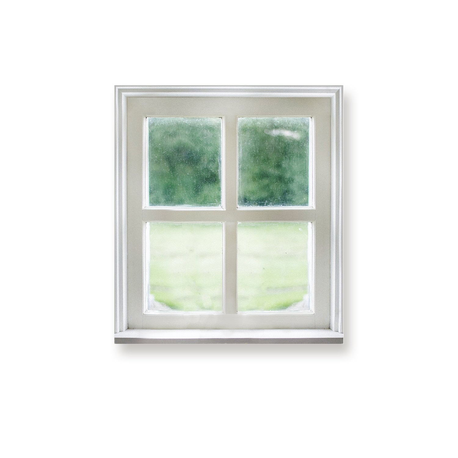 Paper Window Large Faux Miniature White Window, Paper Window Mounted on Chip Board for ...