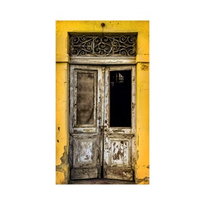 Distressed Faux Diorama Door, Paper Reproduction of a Door Mounted on Chip Board