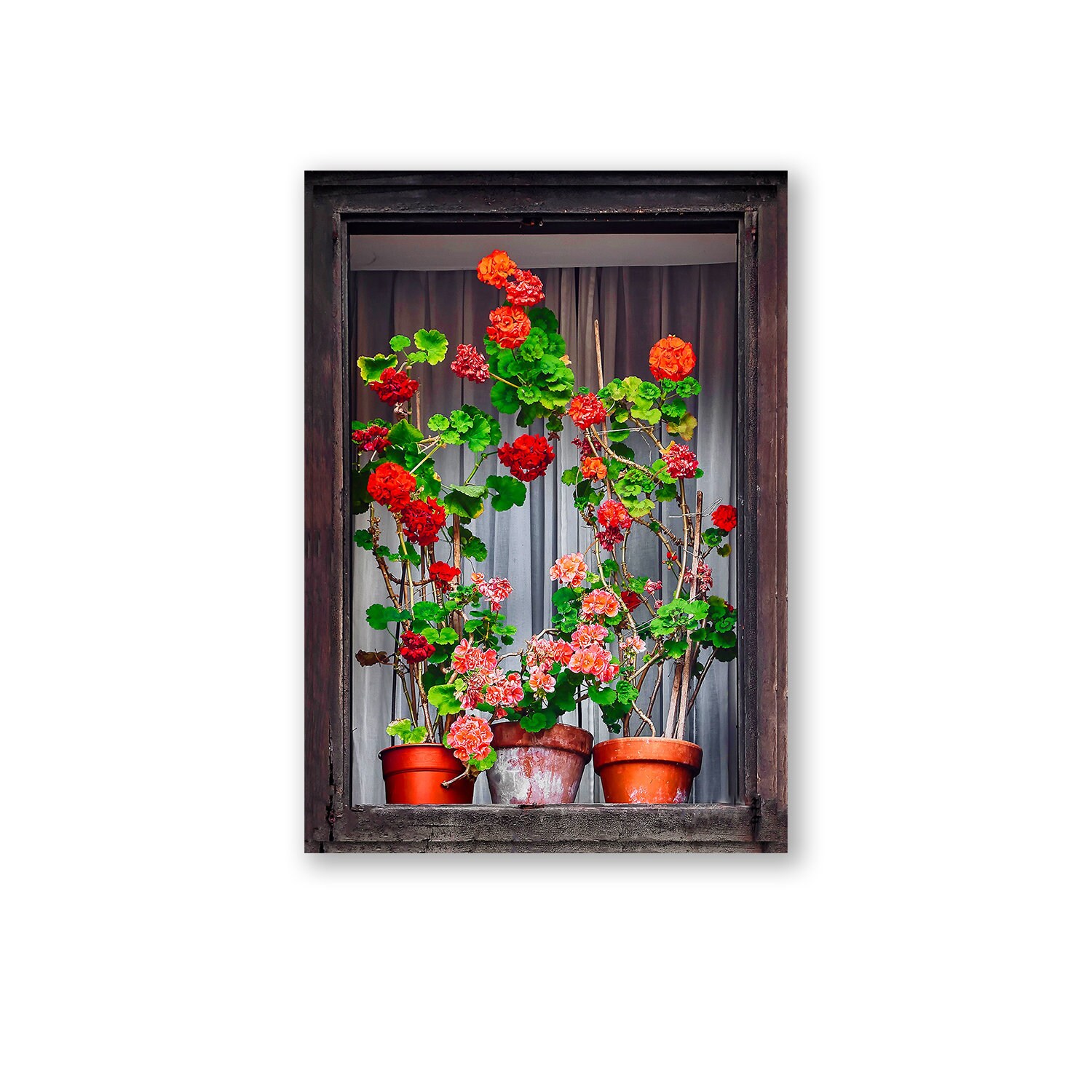 Miniature Faux Window/window Printed on Paper and Mounted on Chip Board ...