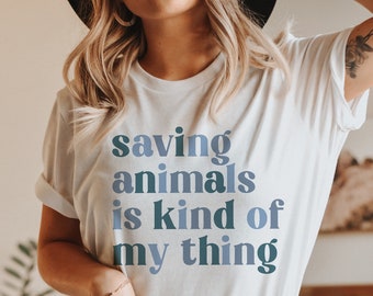 Saving Animals T-Shirt: Animal Rescue Tee, Dog Lover Gift