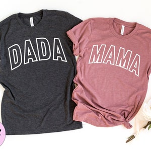 Mama Dada Shirts, Mom and Dad Shirts, New Mom and Dad To Be Gift, Pregnancy Announcement Shirts, Mama Shirt, Dada Shirt, Pregnancy Reveal