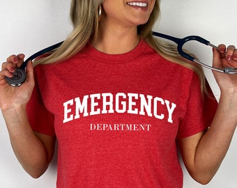 Emergency Department Nurse T-Shirt, ED ER Trauma Design