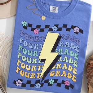 Retro Fourth Grade Teacher Shirt - Comfort Colors® Tee