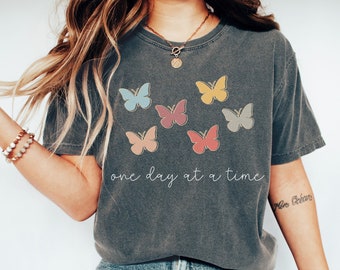 One Day at a Time Shirt, Comfort Colors® Tshirt, Mental Health Shirt, Mental Health Awareness, Counselor Shirt, Self Care Shirt, Positivity