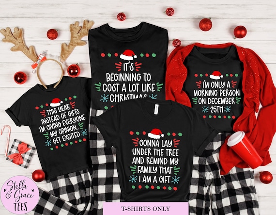 Matching Family Christmas Shirts Funny Christmas Pajamas Outfits Funny Group Xmas Holiday Pjs Tshirts Festive Adult Friends Pyjamas Tees Etsy Canada