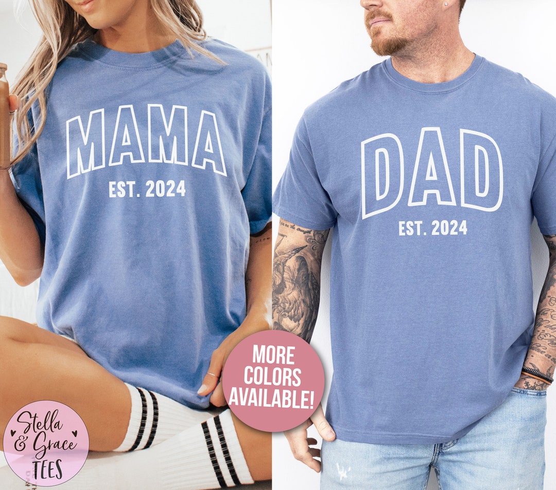 Custom Mom and Dad Shirts, Mom and Dad Est Shirts, Comfort Colors® Mom ...