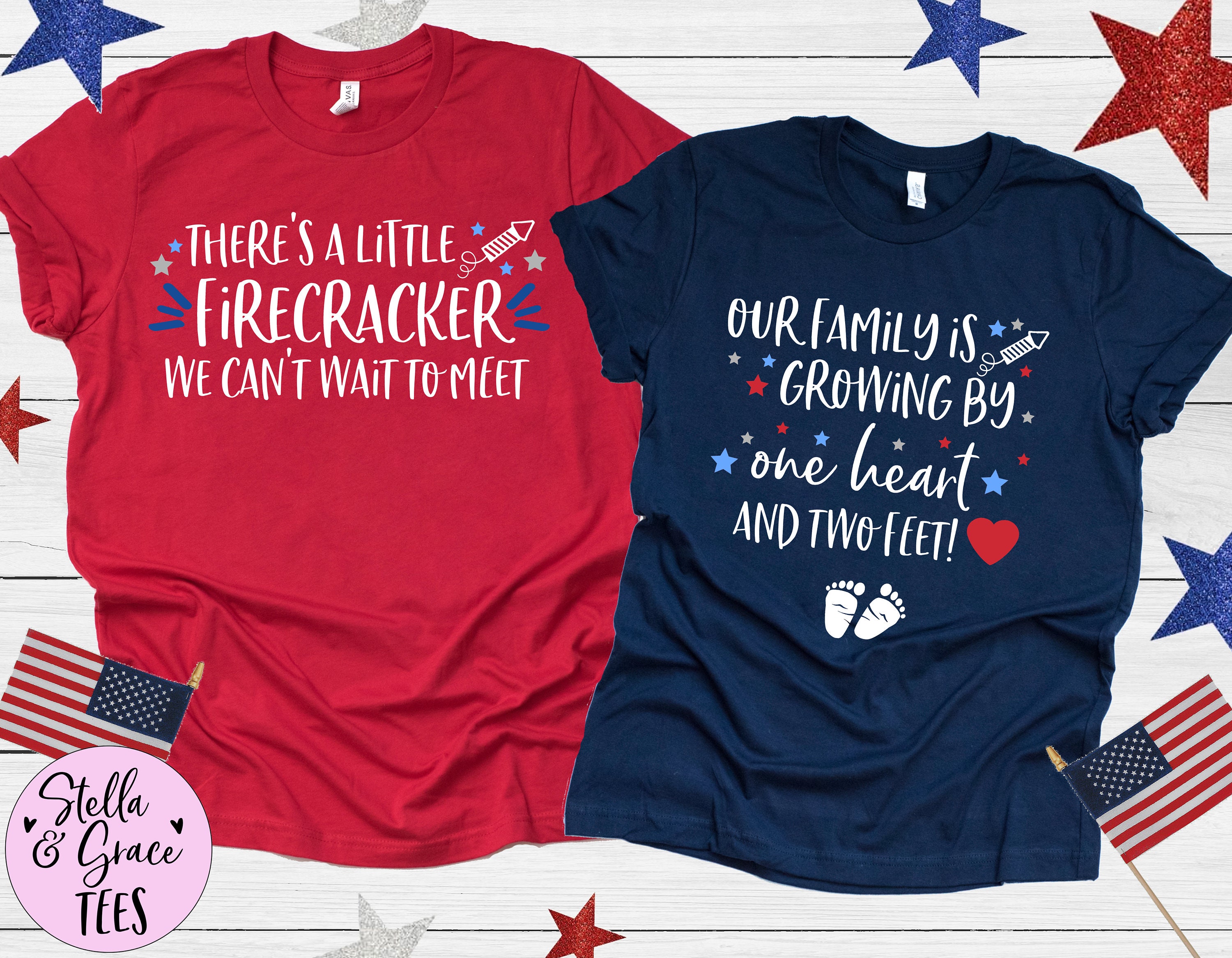 fourth of july pregnancy announcement shirt