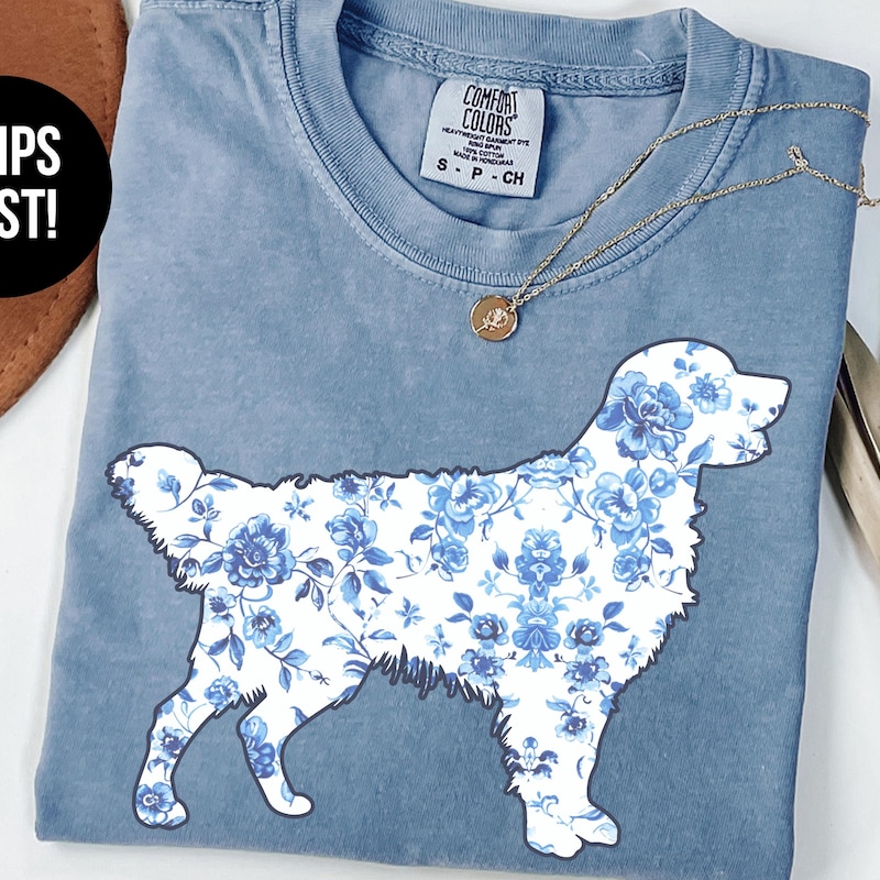 Needlepoint Pets Golden Retriever 2 Shirt