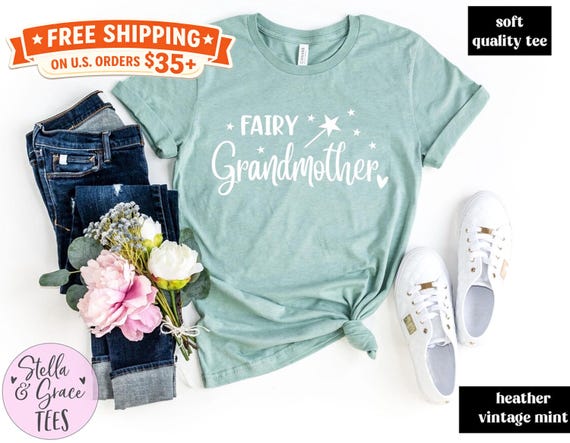 Fairy Grandmother Shirt, Grandparent Pregnancy Announcement. Gift for Grandmother, New Grandparent Gift, Grandma to be Shirt
