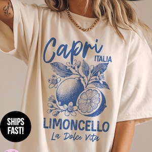 Limoncello Amalfi Coast Tee: Retro Italian Summer Shirt