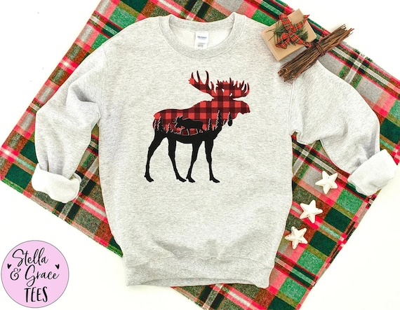 Christmas sweater moose discount