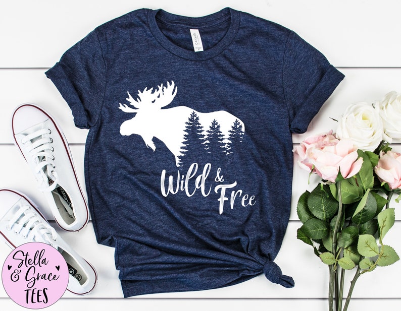 Moose Lover Gift Moose Tshirt Moose Shirt Outdoor Hiking Etsy