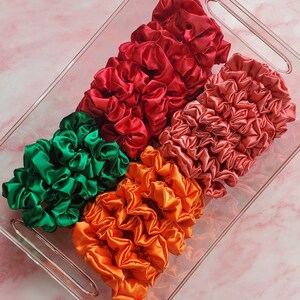 Silky Satin Scrunchie Hair Tie Accessories for Women Gifts for her image 2