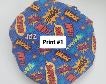 CLEARANCE SALE| Satin-Lined Bonnets for Kids| Adjustable Satin Sleep Bonnet Caps| Gifts for Boys