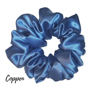 Copper Satin Scrunchie| Women&#39;s Hair Scrunchies | Hair Tie | Gifts for Her