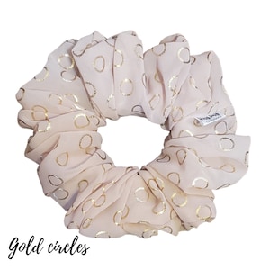 Blush Chiffon Scrunchie| Women&#39;s Hair Scrunchies | Hair Tie | Gifts for Her