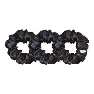 Set of 3 Satin Scrunchies, Silky Satin Hair Tie Accessories, Satin Scrunchies for Women, Bridesmaid Gifts, Various Sizes