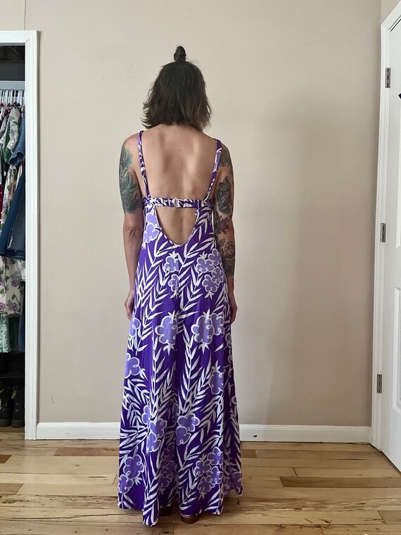 Purple Disco Tiki Dress - Small, Vintage - image 5