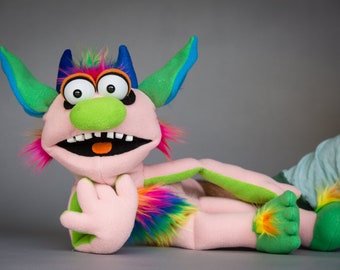 Snack, Professional One-of-a-Kind Monster Full Body Hand Puppet