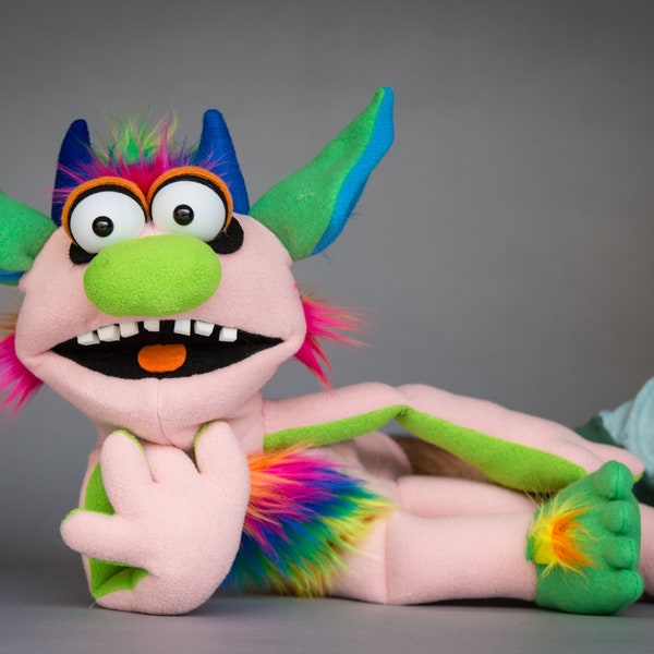 Snack, Professional One-of-a-Kind Monster Full Body Hand Puppet