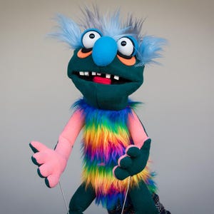 Mademoiselle, Professional One-of-a-Kind Monster Full Body Hand Puppet, Puppet with Arm Rod