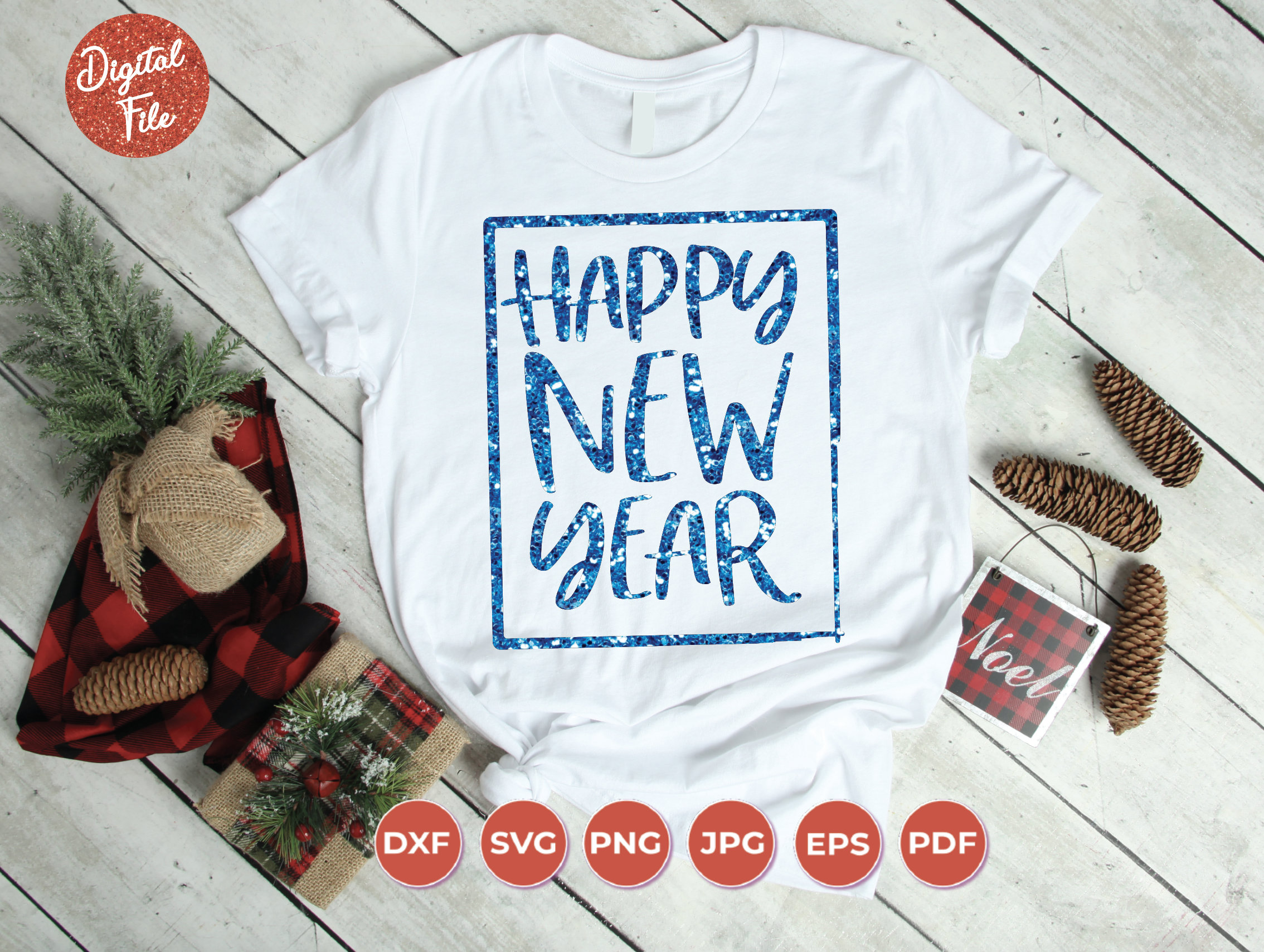Amazon.com: festive happy new year t-shirt: clothing New Year SVG Happy New Year SVG Holiday Svg New Years Shirt | Etsy