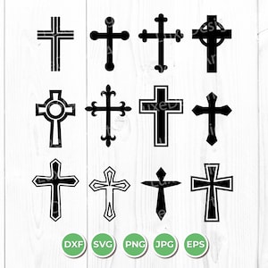 Cross SVG File, Cross Clipart, Crosses SVG File, Christian SVG, Cross Silhouette, Cross Cricut, Cross Cut File, Catholic svg