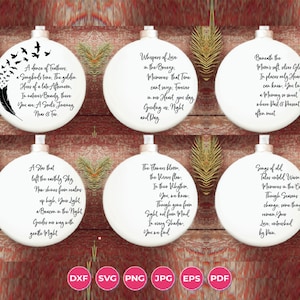 Ornament Bundle Cut File, Gedenkstätte Ornament Schnittdatei, Gedenkstätte Spruch, Deine Flügel waren bereit, aber mein Herz war nicht, Gedenkstätte SVG