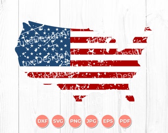 US Map SVG, Distressed Us Flag, Us Map, Us Flag, Monogram, Vector File, Cricut File, Digital File