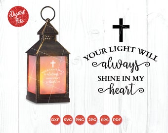 Your light will always shine in my heart svg, In loving memory, Memorial svg, in remembrance svg, in loving memory svg