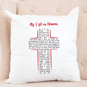 As I sit in Heaven SVG, Cross Poem, As I sit in heaven, Cross SVG, Memorial SVG, Rest in peace svg, Loss of loved one, png eps dxf, Cricut
