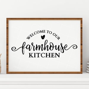 Farmhouse Kitchen SVG DXF Digital Cut Files, Farmhouse SVG, Kitchen Sign, Instand Download, Farmhouse Kitchen Svg