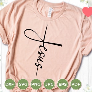 Jesus Cross SVG, Christian SVG, Jesus SVG,  Summer Tshirt, Cricut File, Vacation Svg, Silhouette, Digital File, Cross