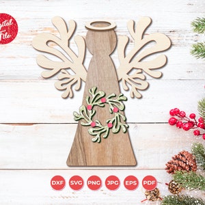 Angel SVG Glowforge File: Christmas Winter Sign (Digital Download)