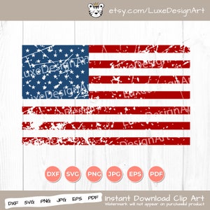 Distressed American Flag SVG, American Flag SVG, Distressed Flag SVG, Digital File, Cricut File, Silhouette