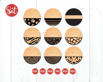 Door Hanger Bundle Svg, Door Hanger Pattern, Patterned Door Hanger Svg, SVG Template Bundle, Welcome Sign, Wood Cutting dxf, eps