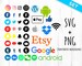 Social Media Icons & Logo SVG Files and PNG - 86 in total! 