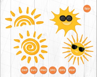 Sun Bundle SVG, Sun SVG, Sunshine SVG, Sunset SVG, Sunset, Pliki SVG dla Cricut, Pliki SVG Cricut, Cricut SVG, Pobieranie cyfrowe