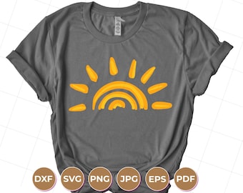 Sunset SVG, Sun SVG, Sunshine SVG, Pliki SVG dla Cricut, Pliki SVG Cricut, Cricut SVG, Pobieranie cyfrowe