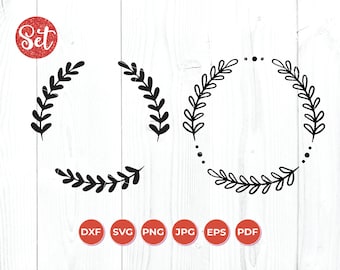 Wreath SVG Cut File, Wreath SVG, Flourish SVG, Svg clipart for Cricut, Farmhouse svg, Farmhouse wreath svg, Instant Download