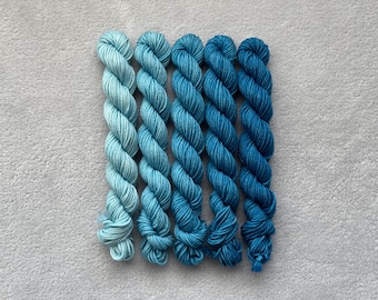 Spray marino / Mini madeja con degradado / Hilo teñido a mano - Merino superlavado - 10 g o 20 g - Degradado