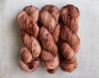 Hit The Bricks SHAWL KIT - RoseThorn - Hand Dyed Yarn | Worsted Weight | 100% Merino Wool