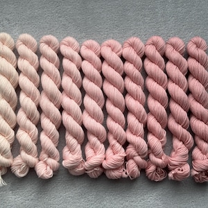 Schlüsselblume | Mini Strang Fade Set | Handgefärbtes Garn - Superwash Merino - 10g oder 20g - Farbverlauf