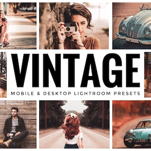 16 Vintage Mobile Lightroom Presets, Desktop Presets, Mobile Presets, Retro Presets, Instagram Presets, Lightroom Presets, Best Presets