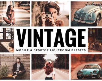 16 Vintage Lightroom Presets: Mobile & Desktop Filters (DNG, XMP)
