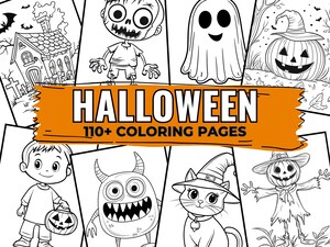 Kit Arts Créatifs Halloween Pour Enfants – Grande Nappe à Colorier (183x81 Cm) – Crayons, Aquarelles, Marqueurs Inclus – Jeux, Décoration