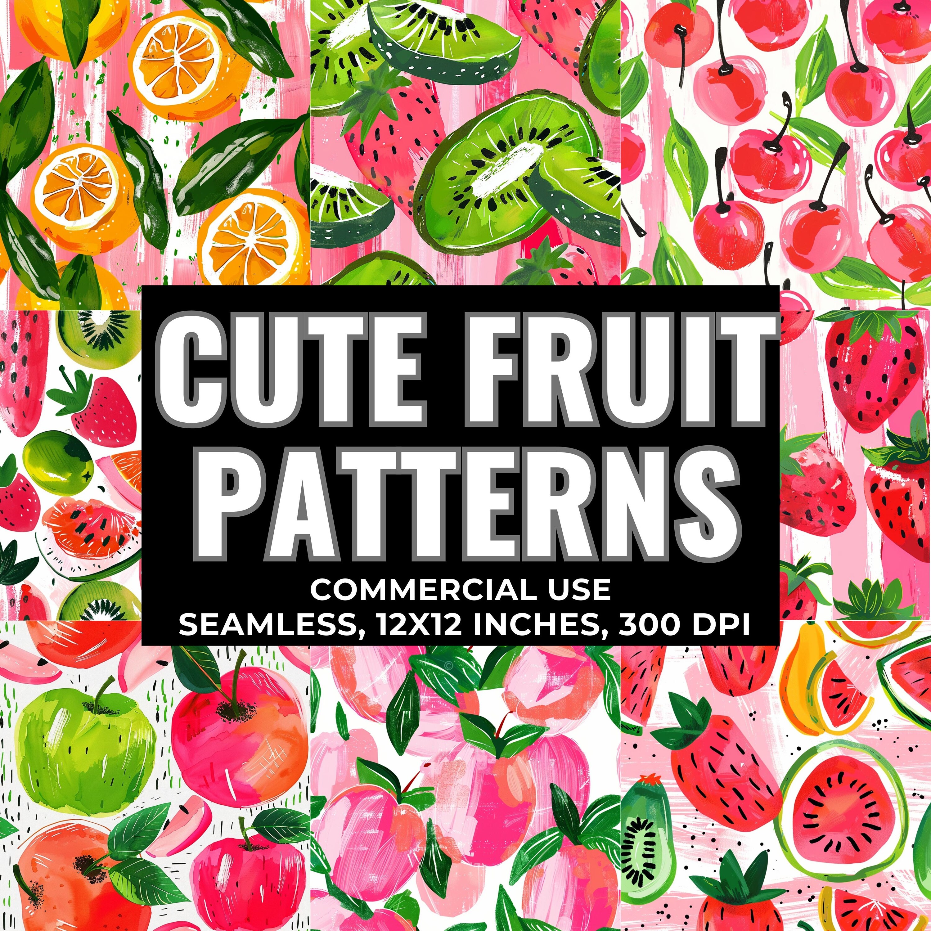 Fruit Seamless Digital Paper Seamless Pattern Repeat Pattern Commercial ...
