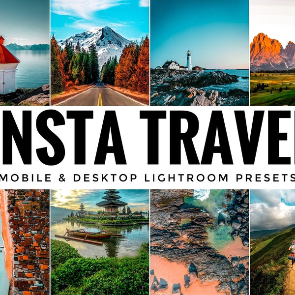 10 INSTA TRAVEL mobiele Lightroom-presets, mobiele presets, reispresets, Instagram-presets, Lightroom-presets, beste presets, fotobewerking